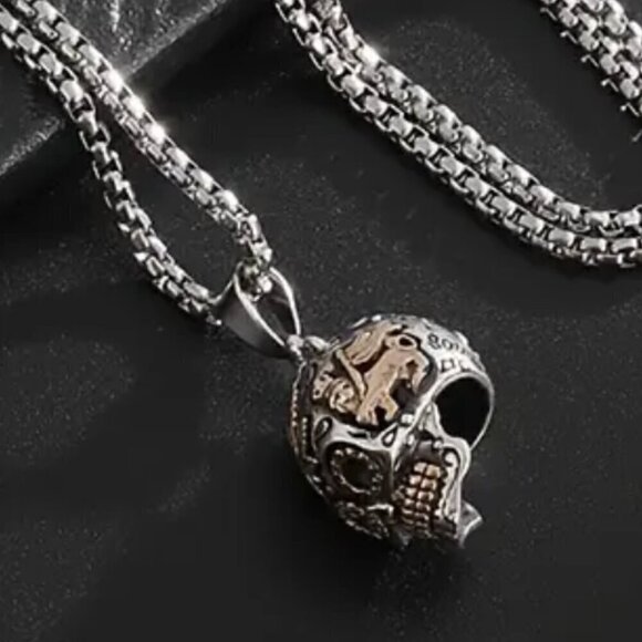 Day of the Dead Sugar Skull 420 Herb Necklace / Pendant #1453 - Picture 10 of 10